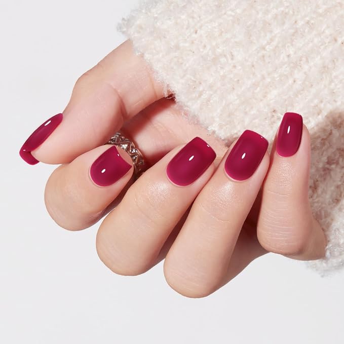 Grape Purple Short Square Press-On Nails | 32 Pcs