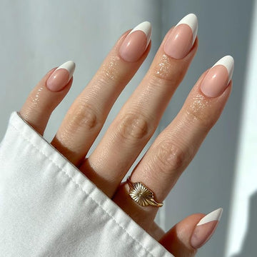 Short Almond Glossy Press-On Nails 24pc Kit